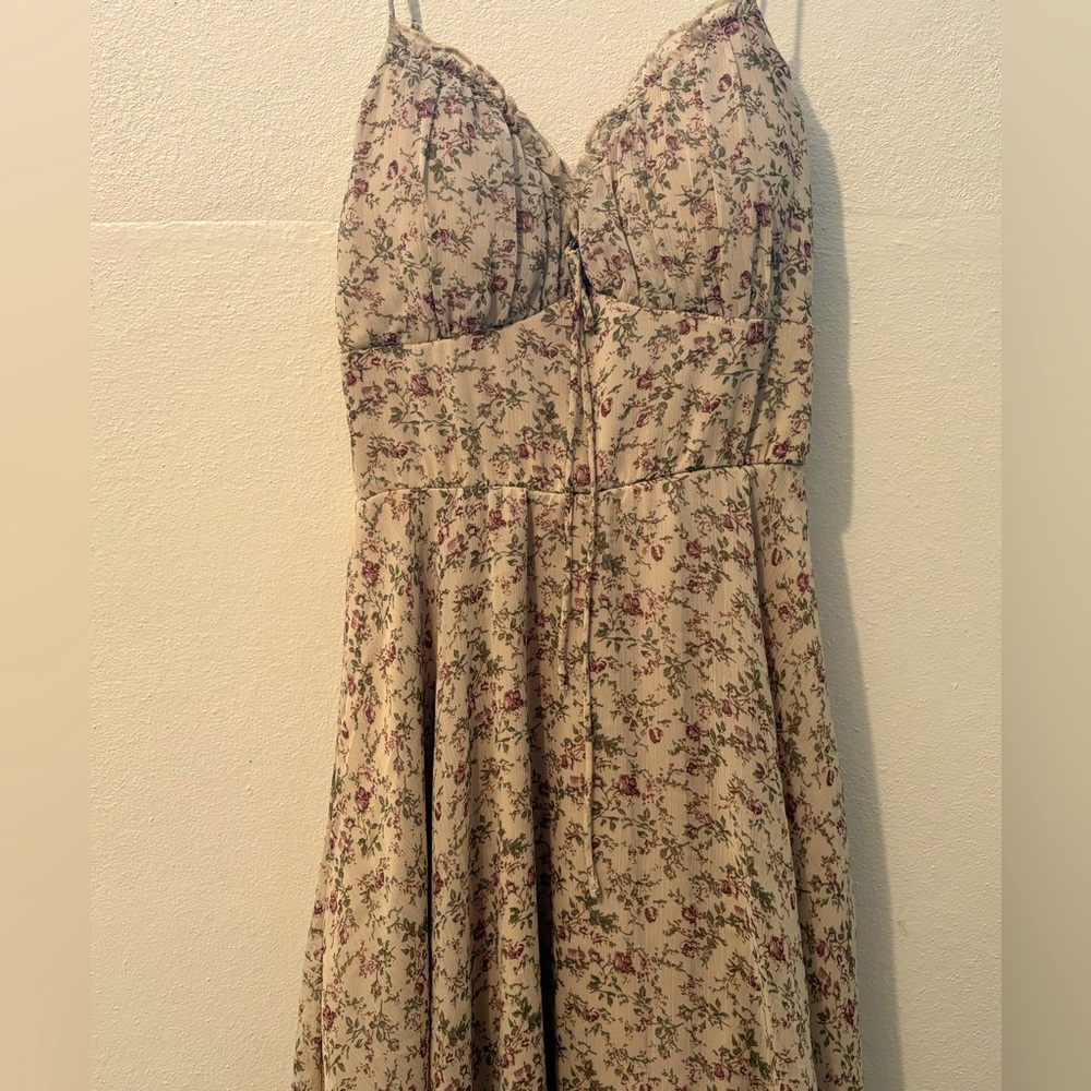 Spring floral mini dress